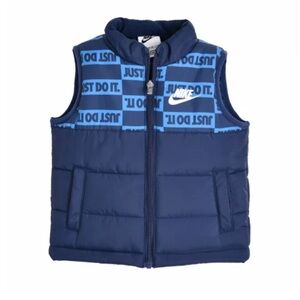 Nike Kids' Blue and Navy Puffer Vest